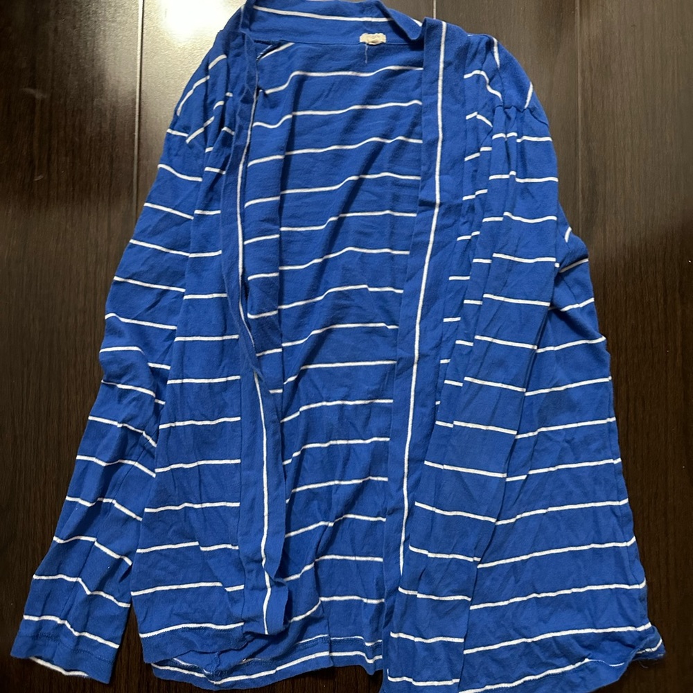 J. Crew striped open cardigan